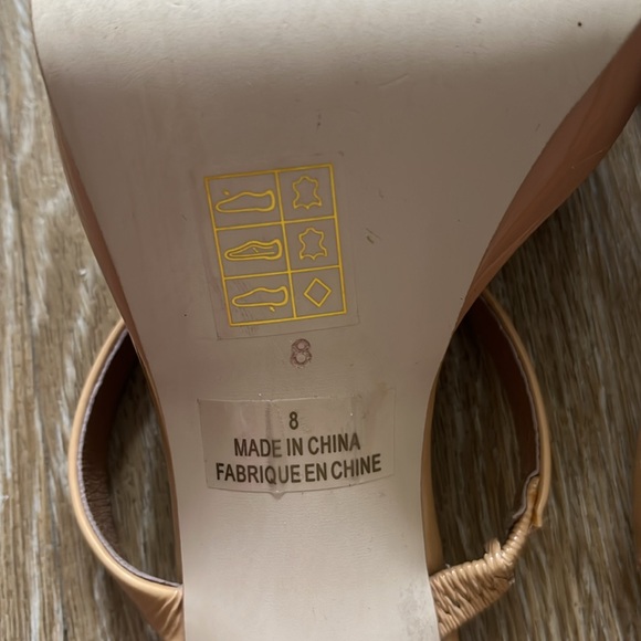 Jeffery Campbell Hustler Platform Sandal Nude Patent Leather Strappy Block Heels - Picture 13 of 13